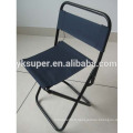 Tabouret de camping pliant noir avec dossier